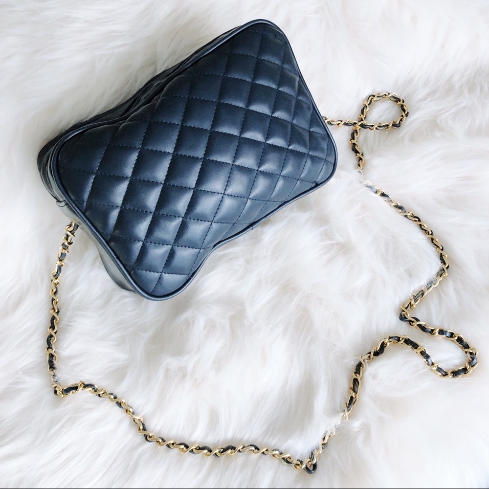Navy Blue Tufted Purse